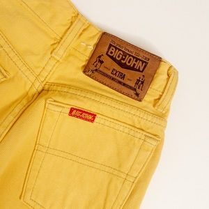 💛 Vintage Yellow 90s Jeans Big John High Waisted